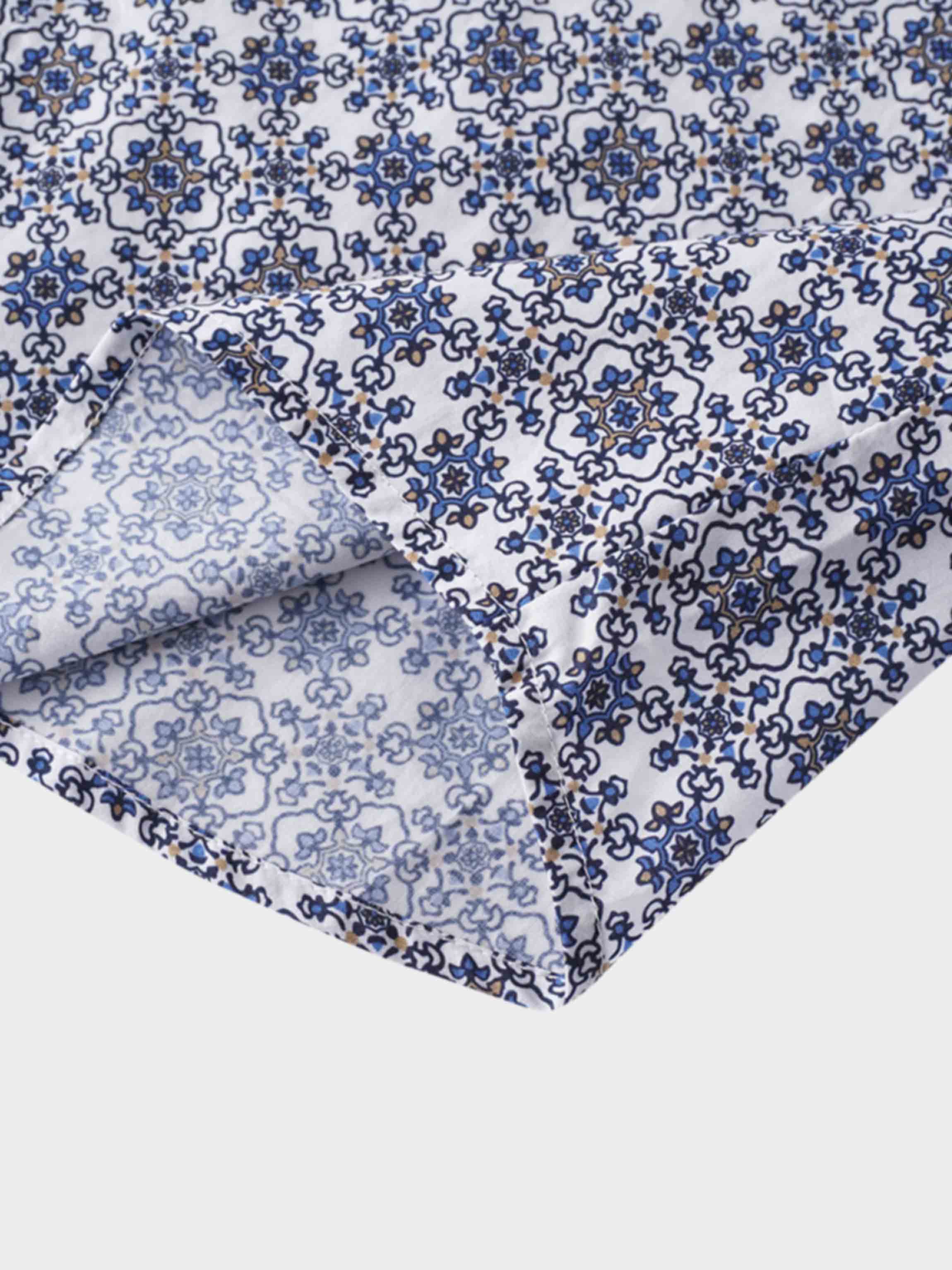 Puff Sleeve Blouse-Grecian Damask