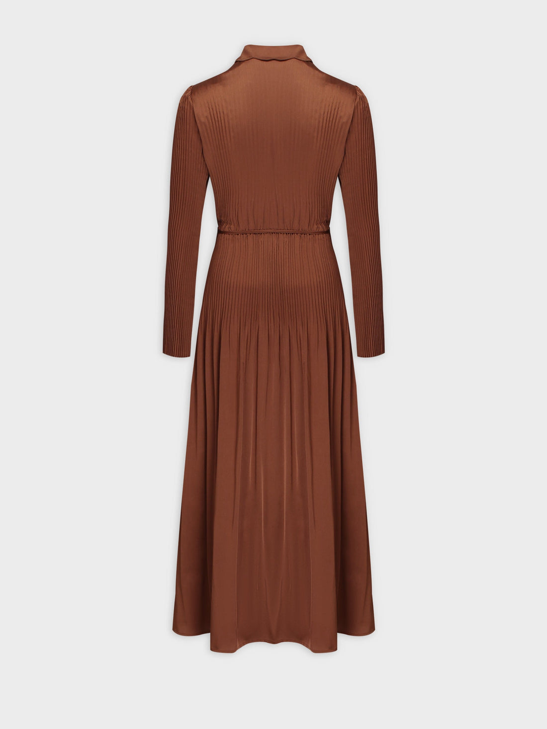 Micro Pleat Dress-Bronze