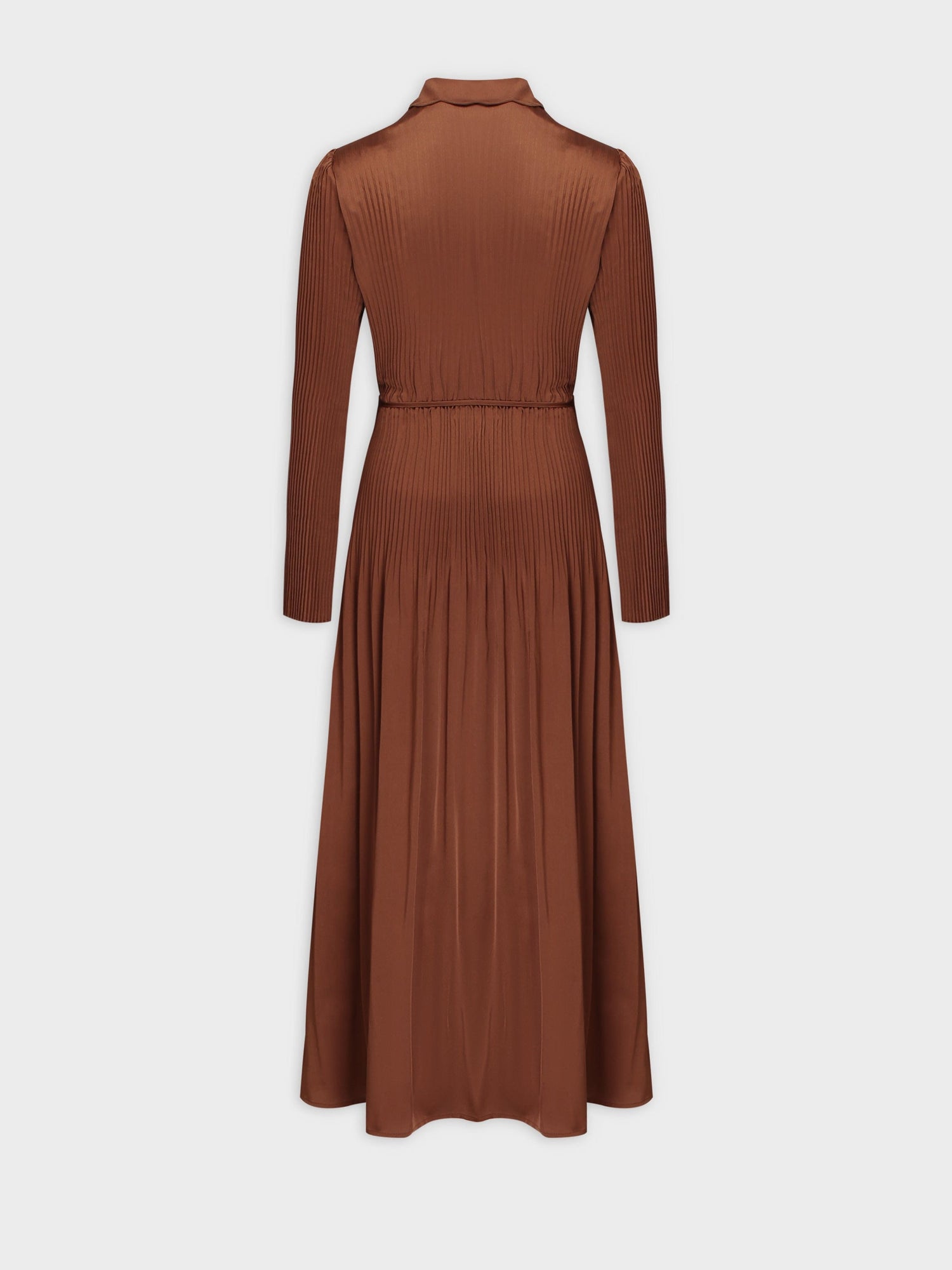 Micro Pleat Dress-Bronze