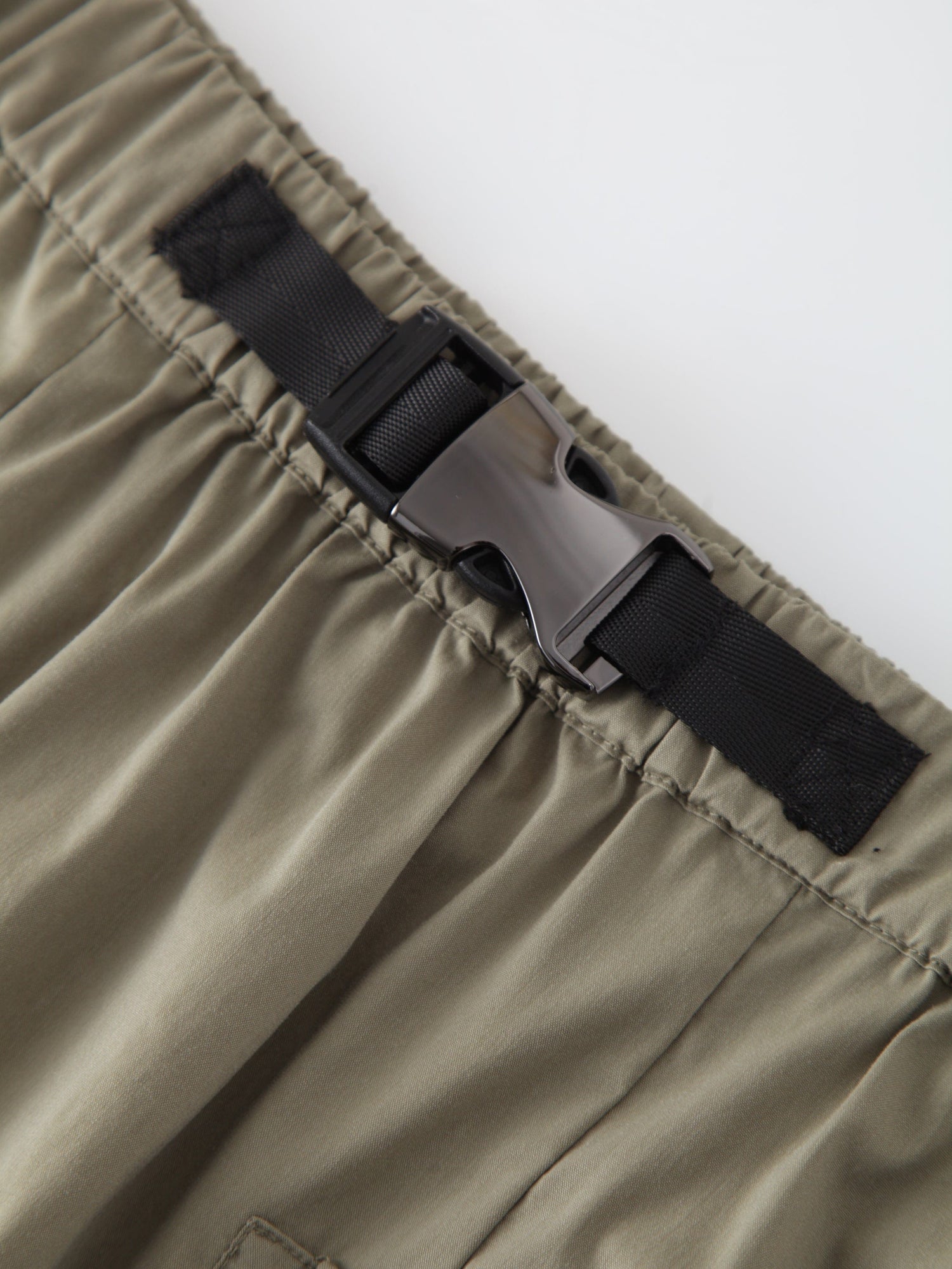 Buckle Cargo Skirt-Olive Green