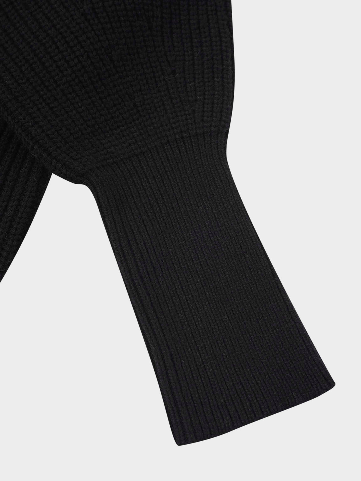 Puff Sleeve Sweater-Black