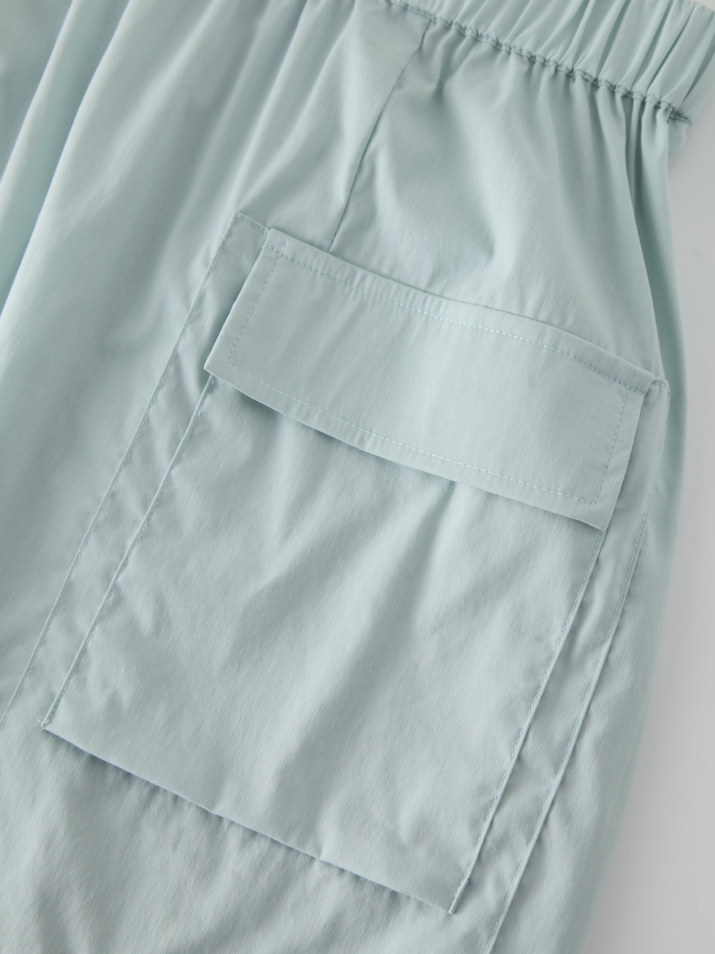 Buckle Cargo Skirt-Pistachio