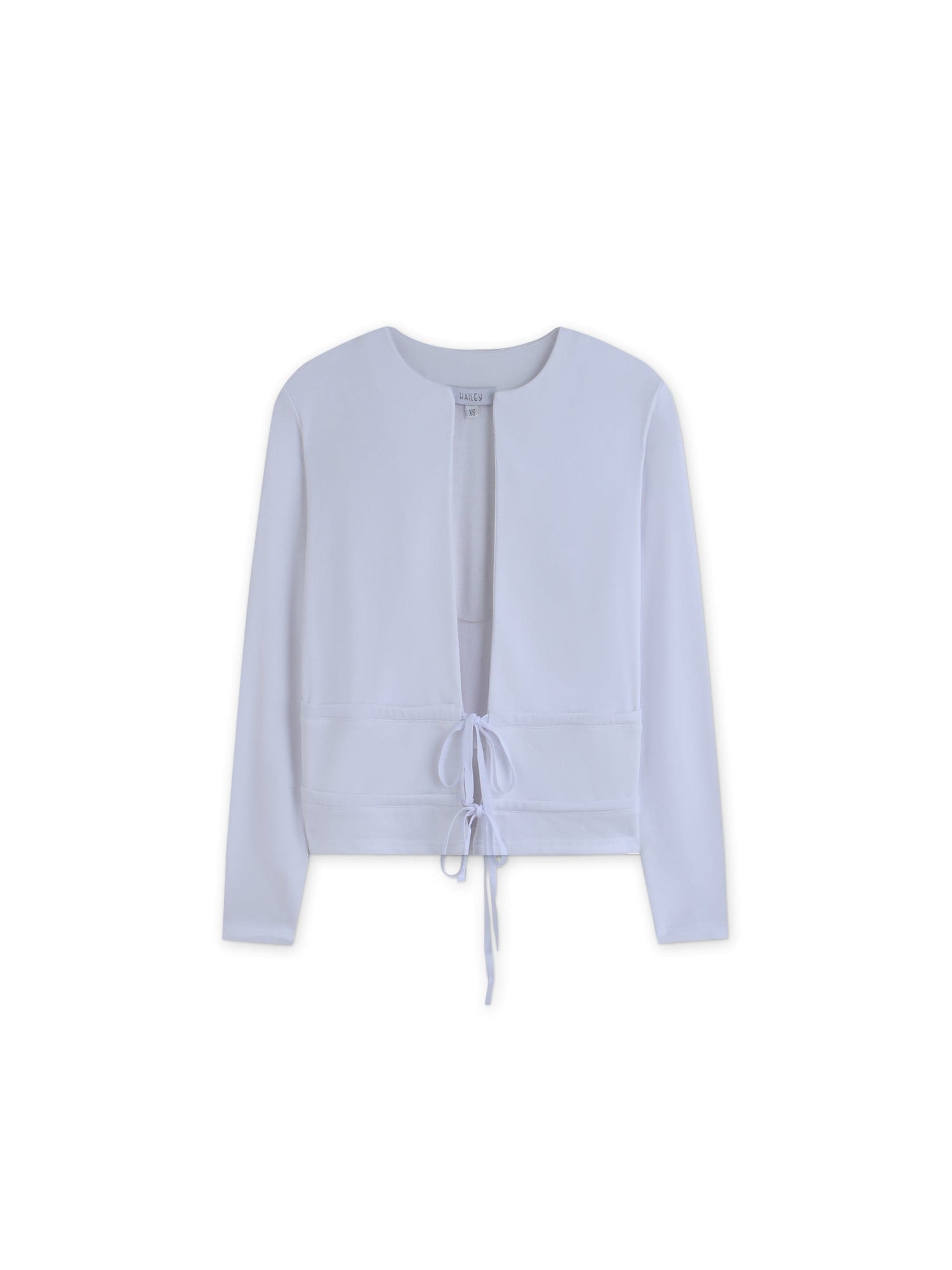 Double Tie Cardigan-White