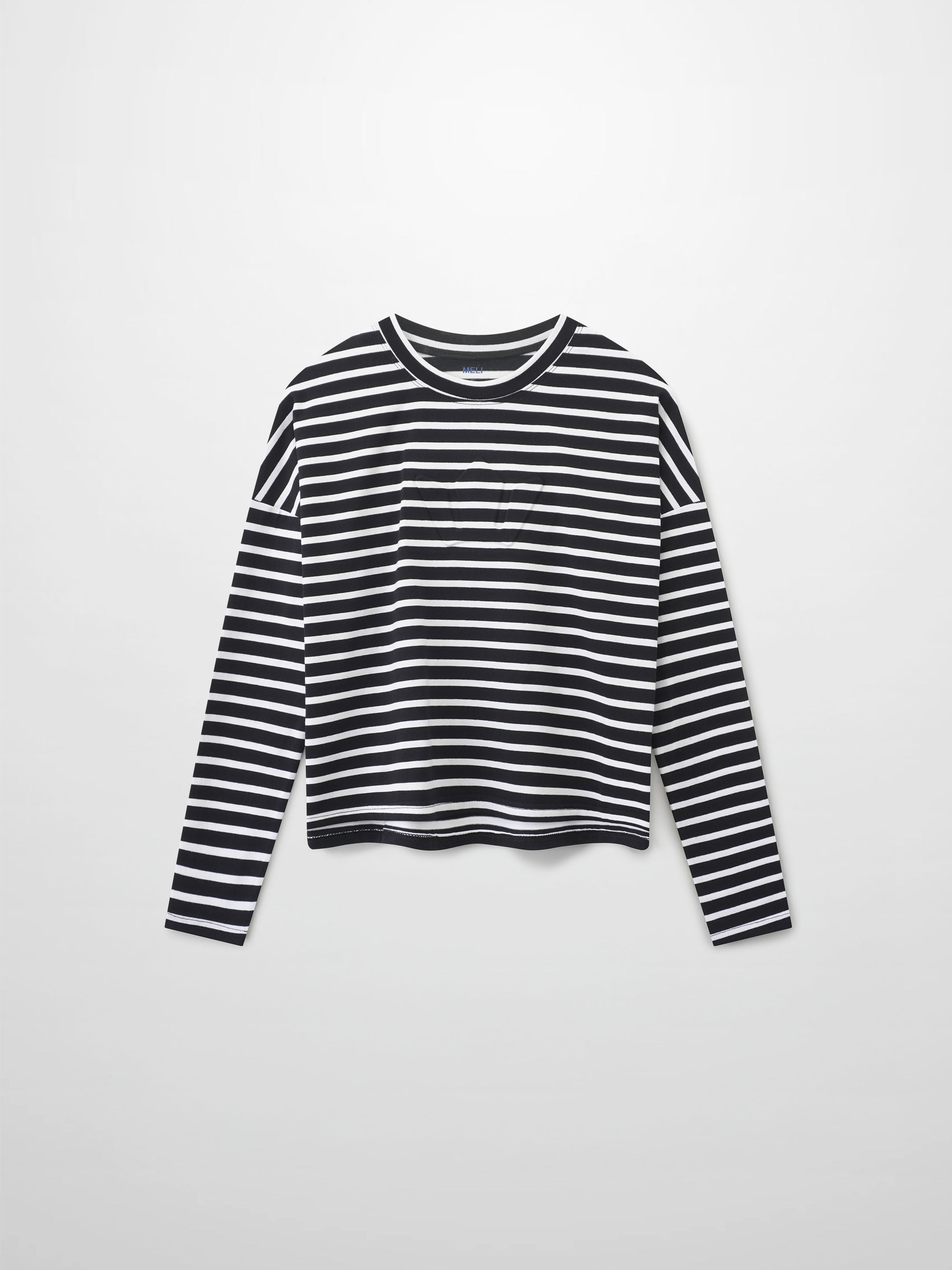 Crown Embossed T-Shirt-Black/White