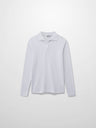 Ribbed Collar T-Shirt-White