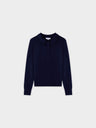 Mesh Top Sweater-Navy