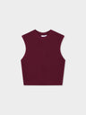 Box Weave Vest-Burgundy