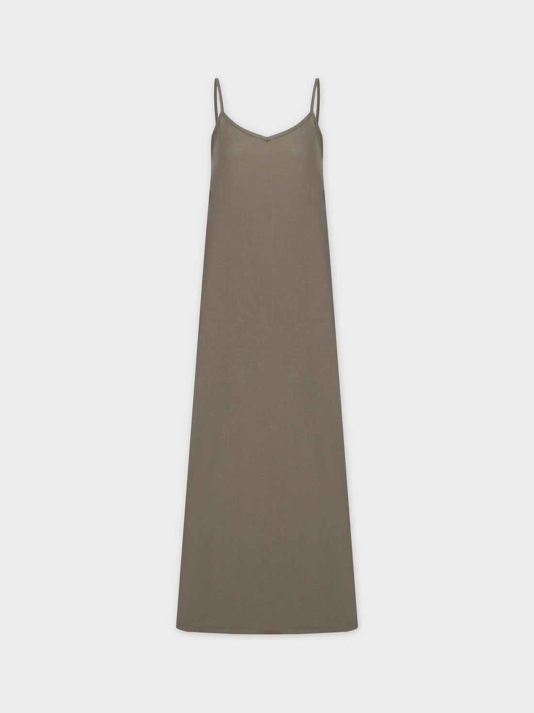 Linen Slip Dress-Olive