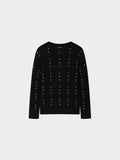 Grommet Sweater-Black