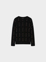 Grommet Sweater-Black