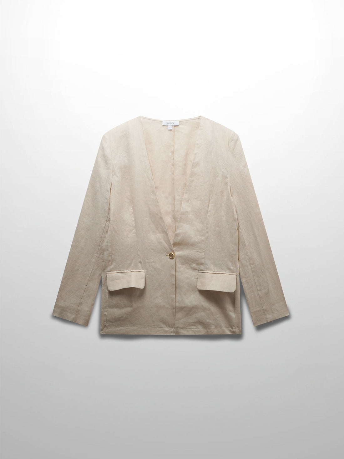 Linen Blazer-Ecru