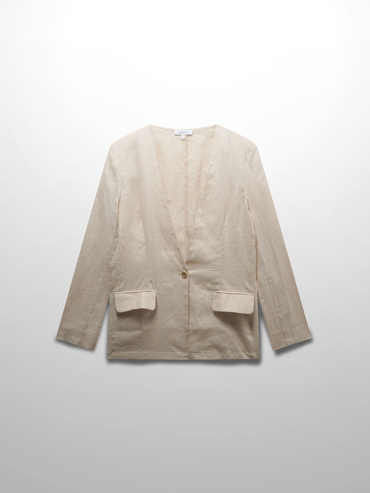 Linen Blazer-Ecru