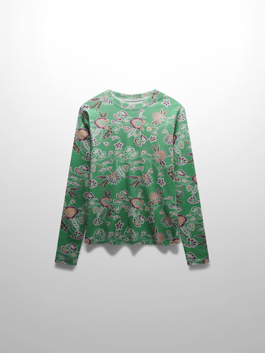 Basic Printed T-shirt-Mint Mediterranean