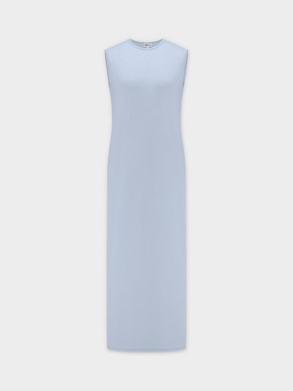 Basic T-Shirt Slip Dress-Light Blue