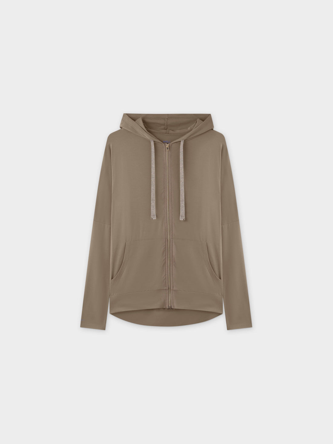 ZIP UP HOODIE-TAUPE