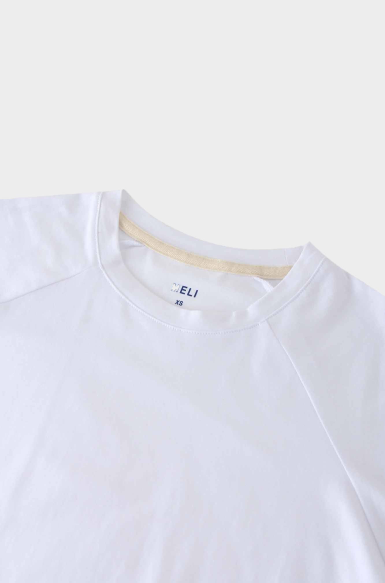 DRAWSTRING TEE-WHITE