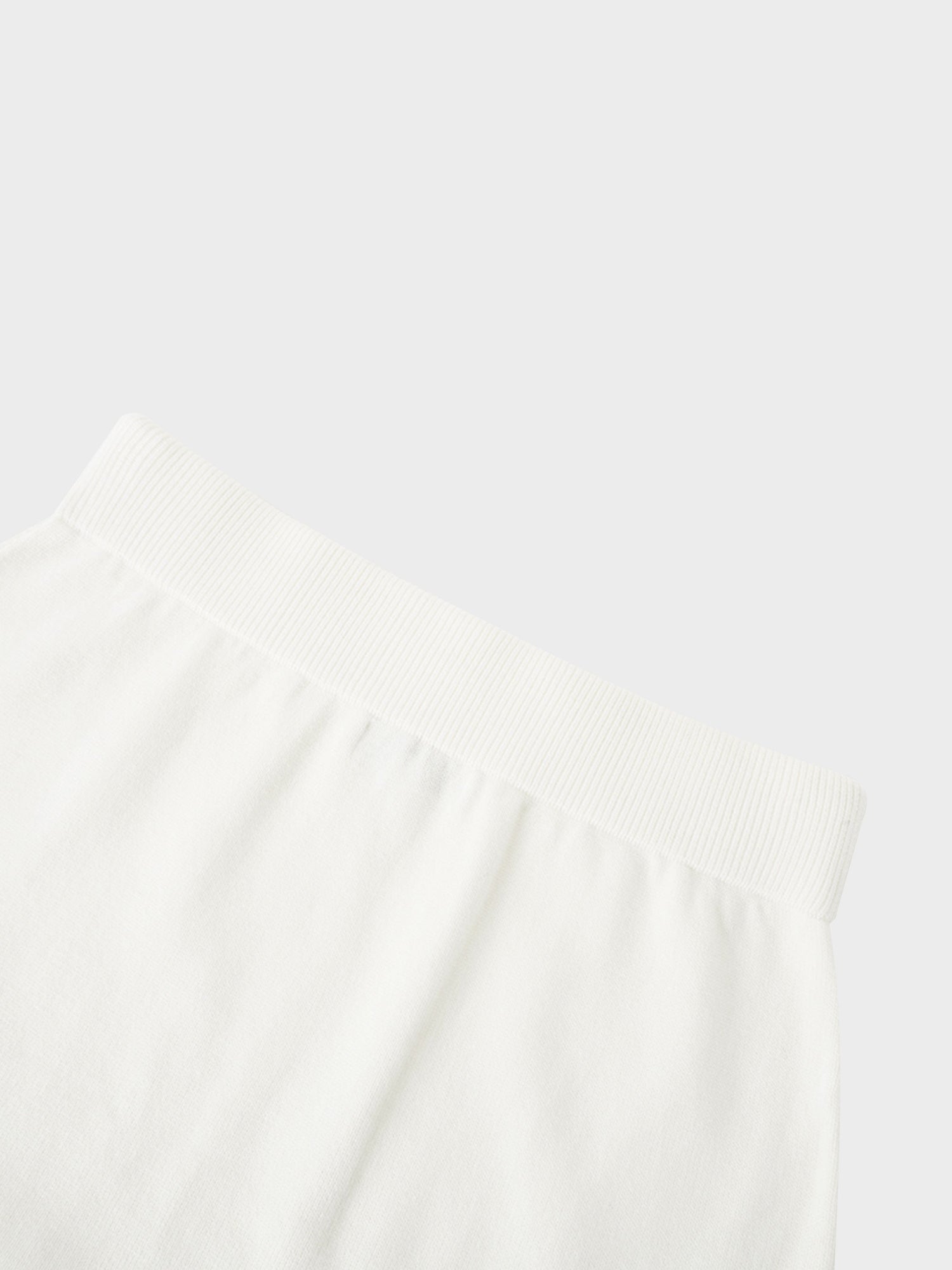 Side Zipper Straight Maxi Skirt-Cream