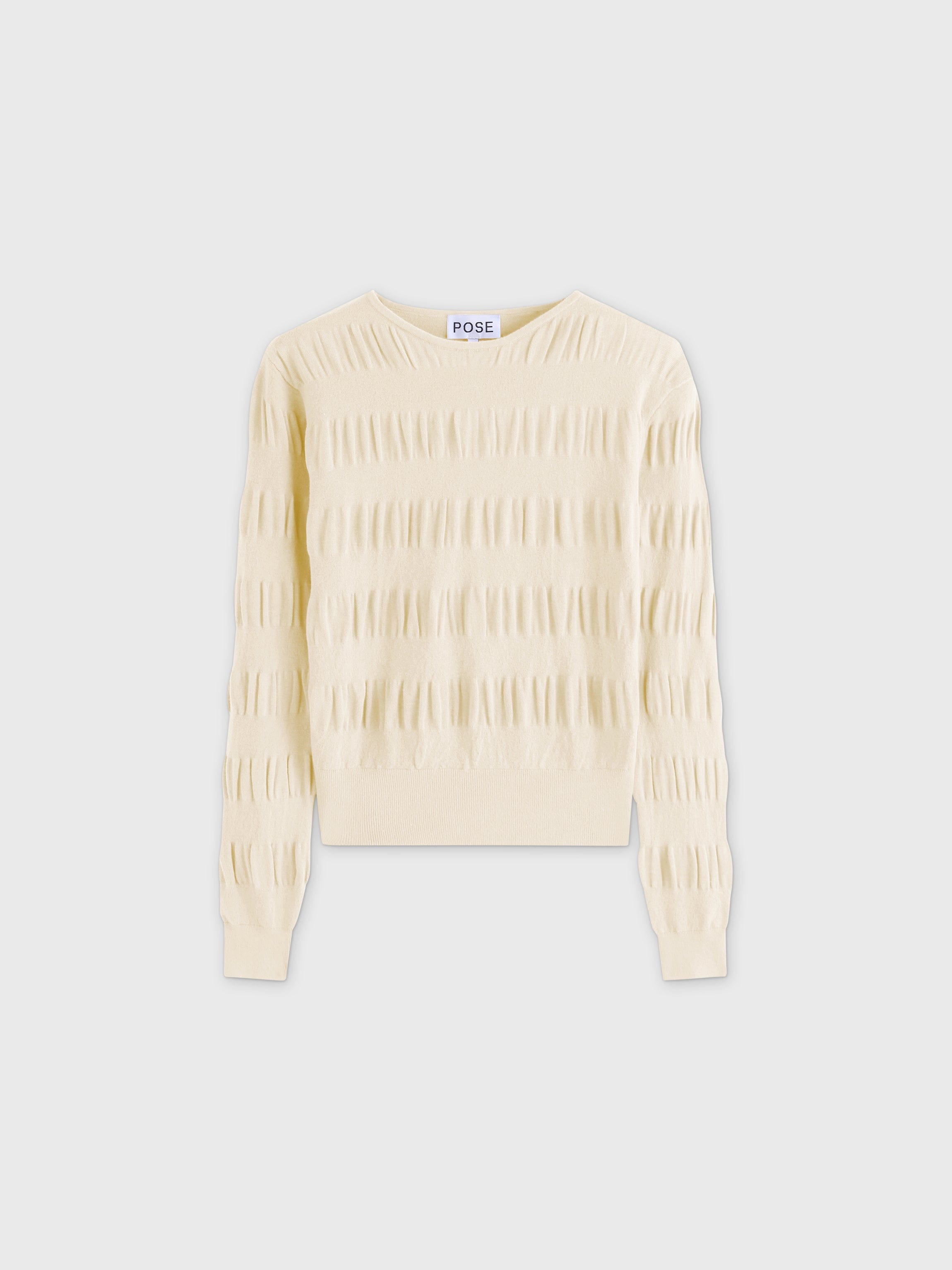 Ruched Sweater-Ivory