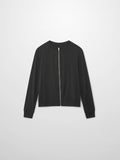 Modal Zip Up Bomber-Black
