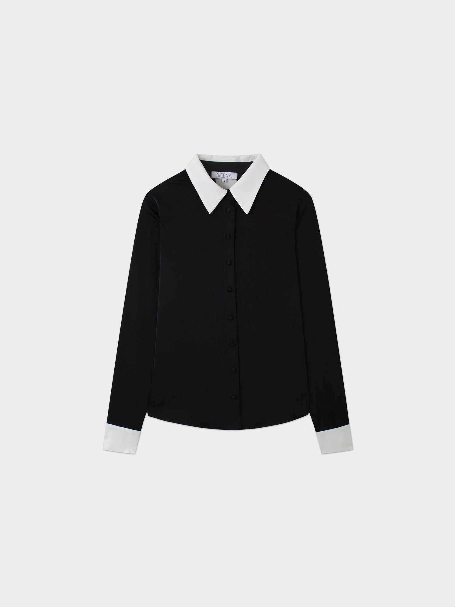 back stripe blouse-black/cream 