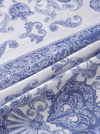 Royal Damask Dress-Blue