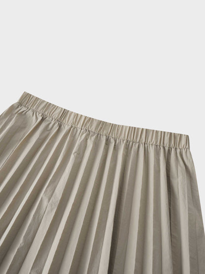 Nylon Circle Skirt-Sand