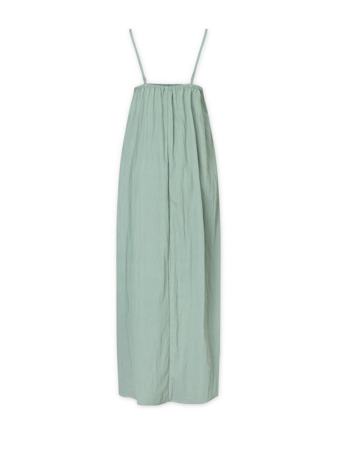 Crinkle Cotton Slip Dress-Sage