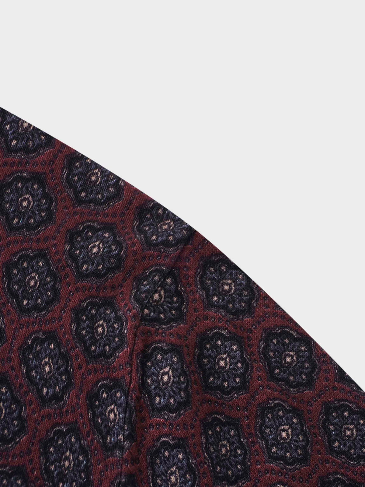 Printed Sweater-Burgundy Medallion
