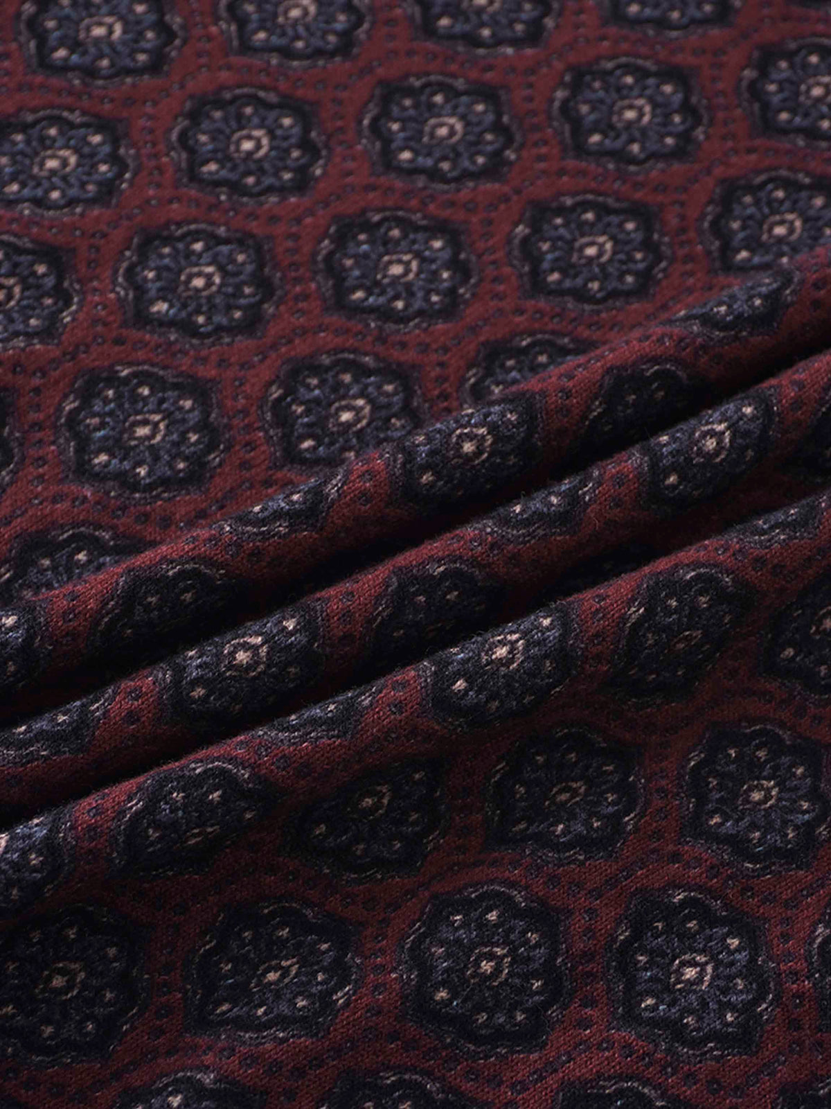 Printed Sweater-Burgundy Medallion