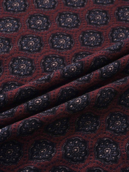 Printed Sweater-Burgundy Medallion