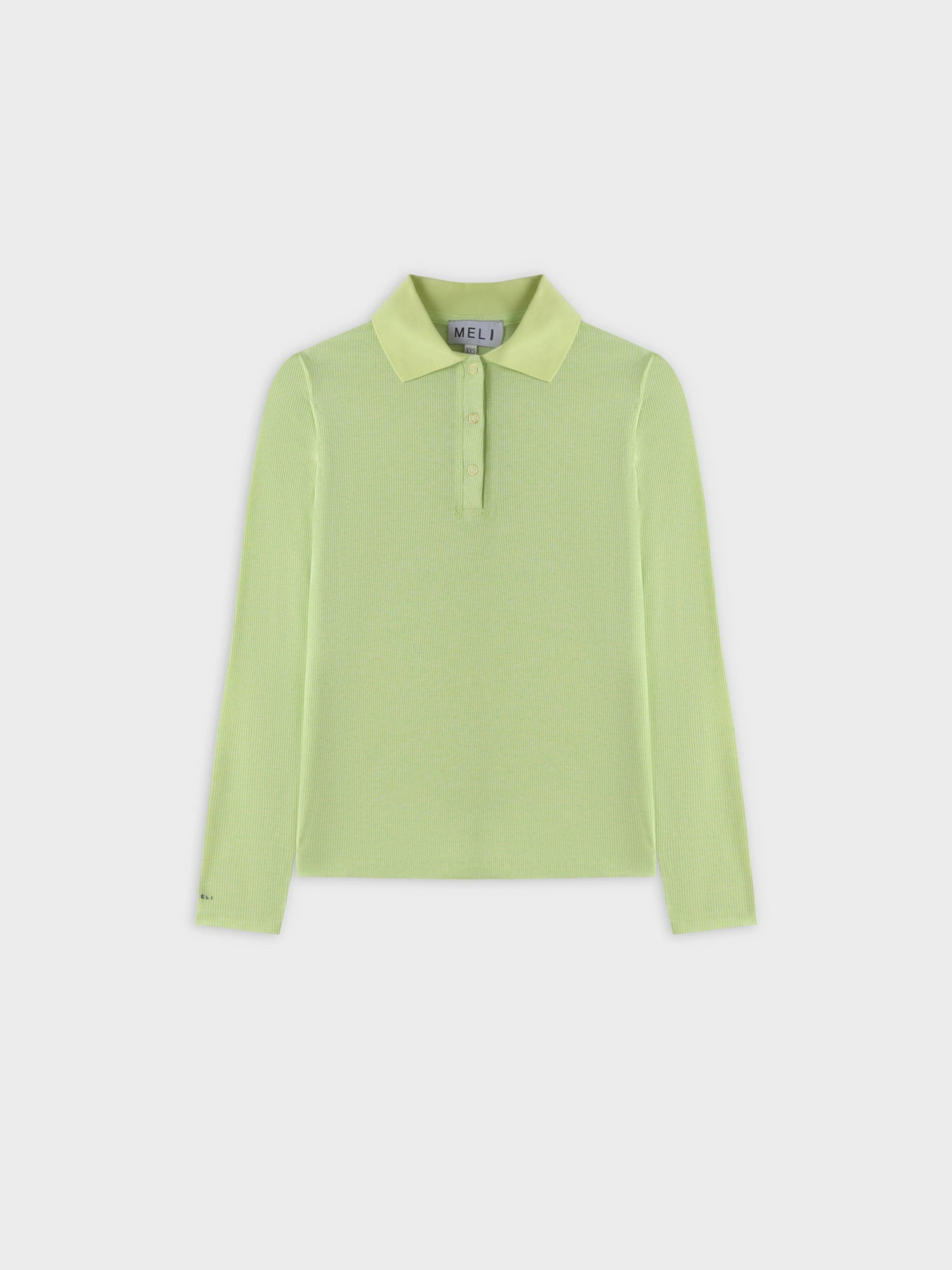 Ribbed Collar T-Shirt-Yellow