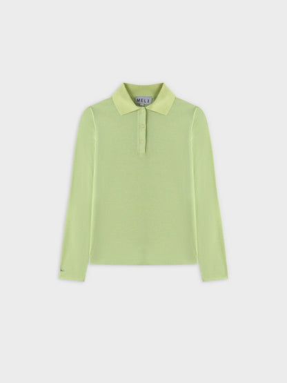 Ribbed Collar T-Shirt-Yellow