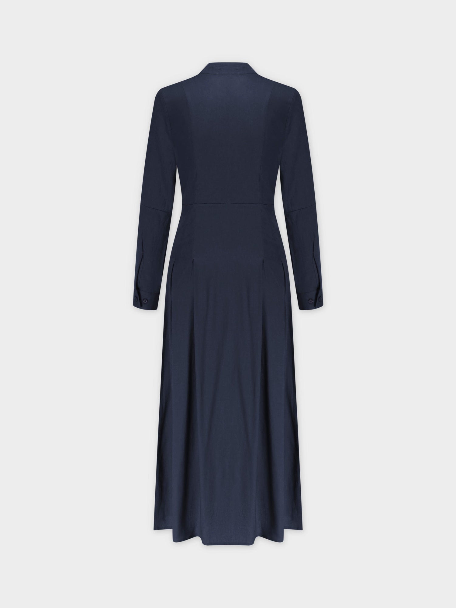 LINEN SHIRTDRESS-NAVY