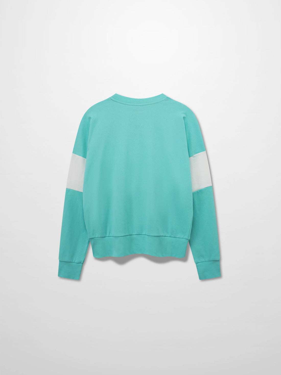 Wide Stripe Bomber-Aqua/White