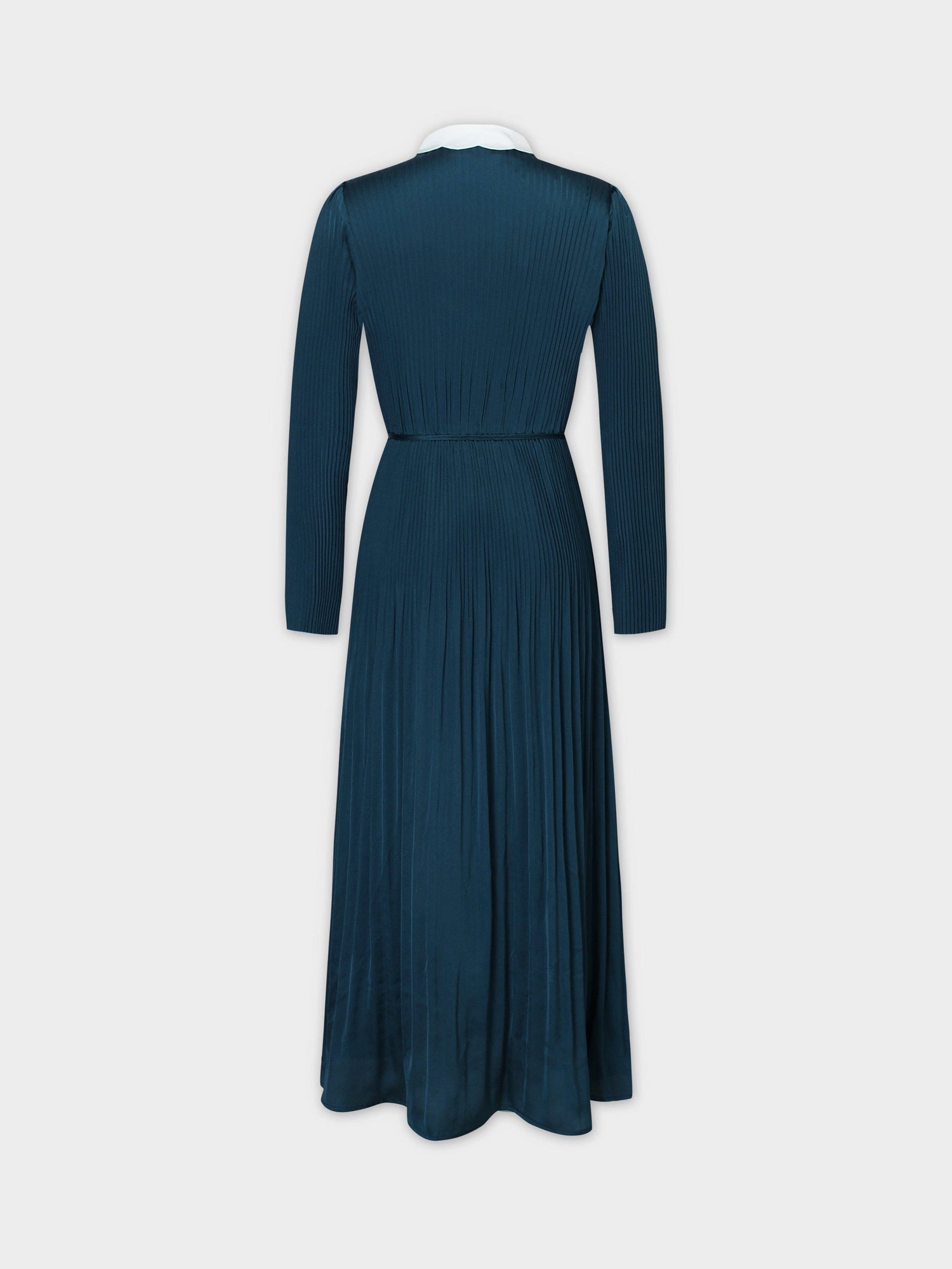 Micro Pleat Dress-Teal
