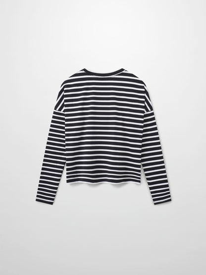 Crown Embossed T-Shirt-Black/White