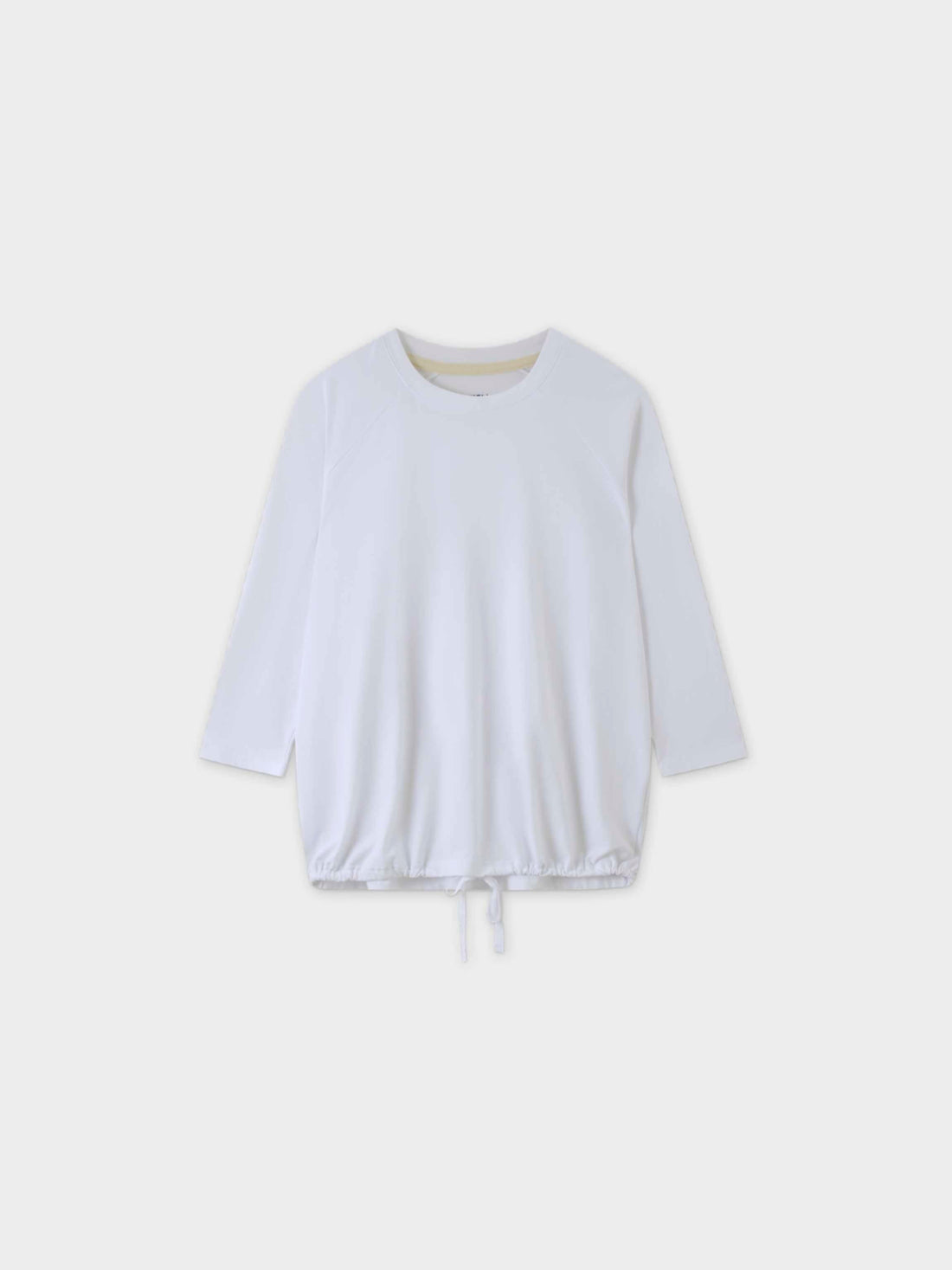 DRAWSTRING TEE-WHITE