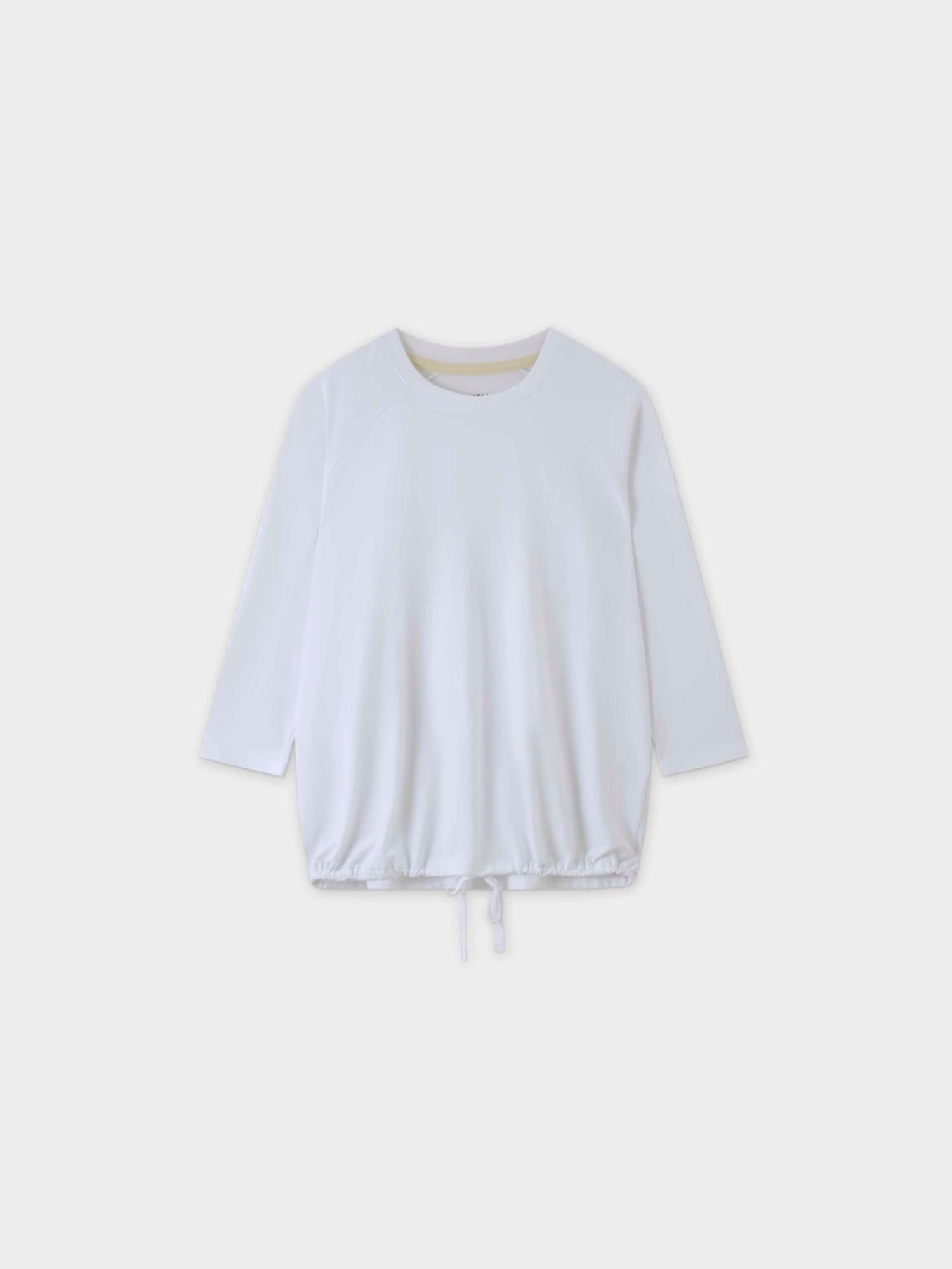 DRAWSTRING TEE-WHITE