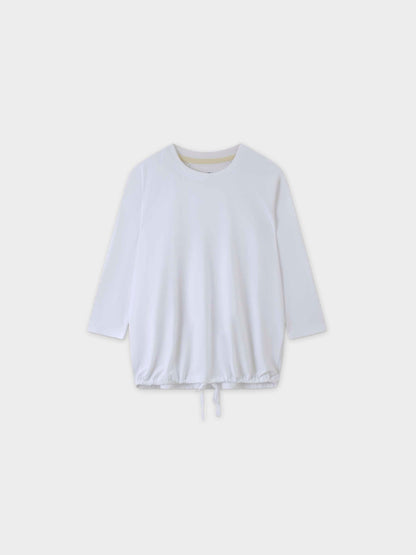 DRAWSTRING TEE-WHITE