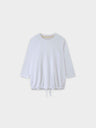 DRAWSTRING TEE-WHITE