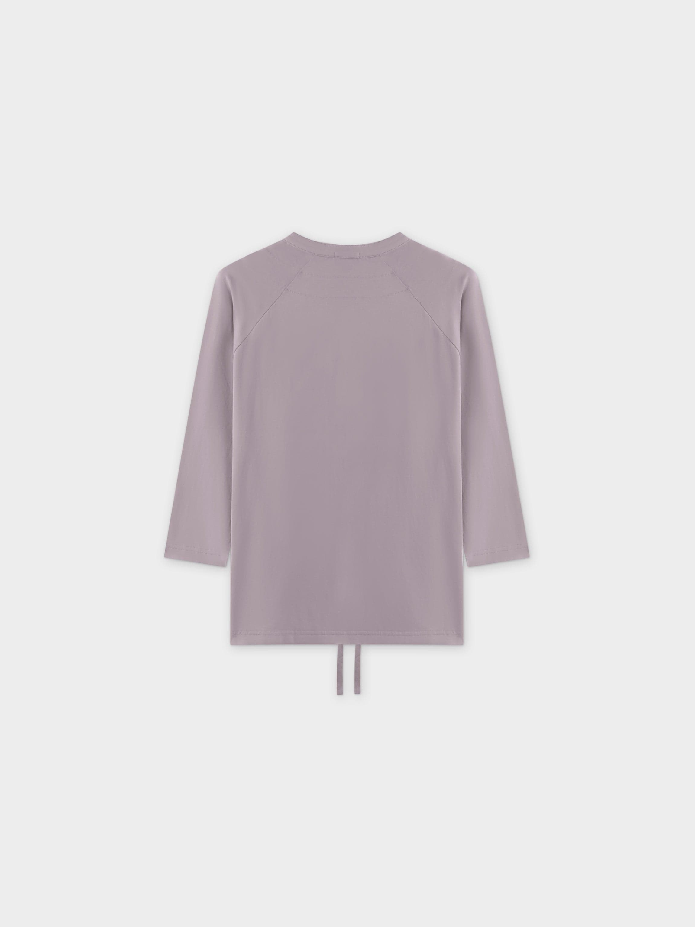 HENLEY DRAWSTRING TEE-LILAC