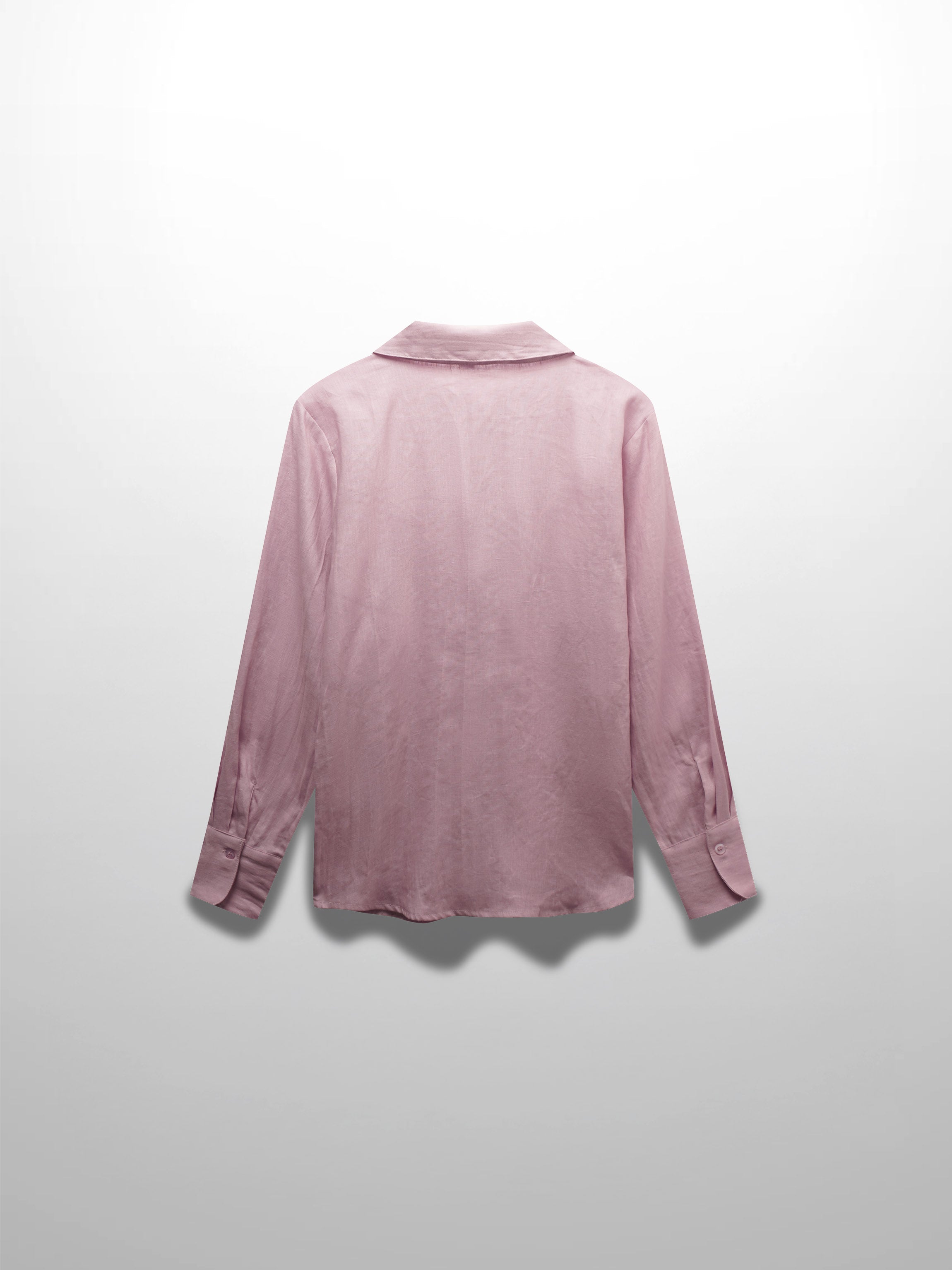 Linen Button Down Blouse-Blush