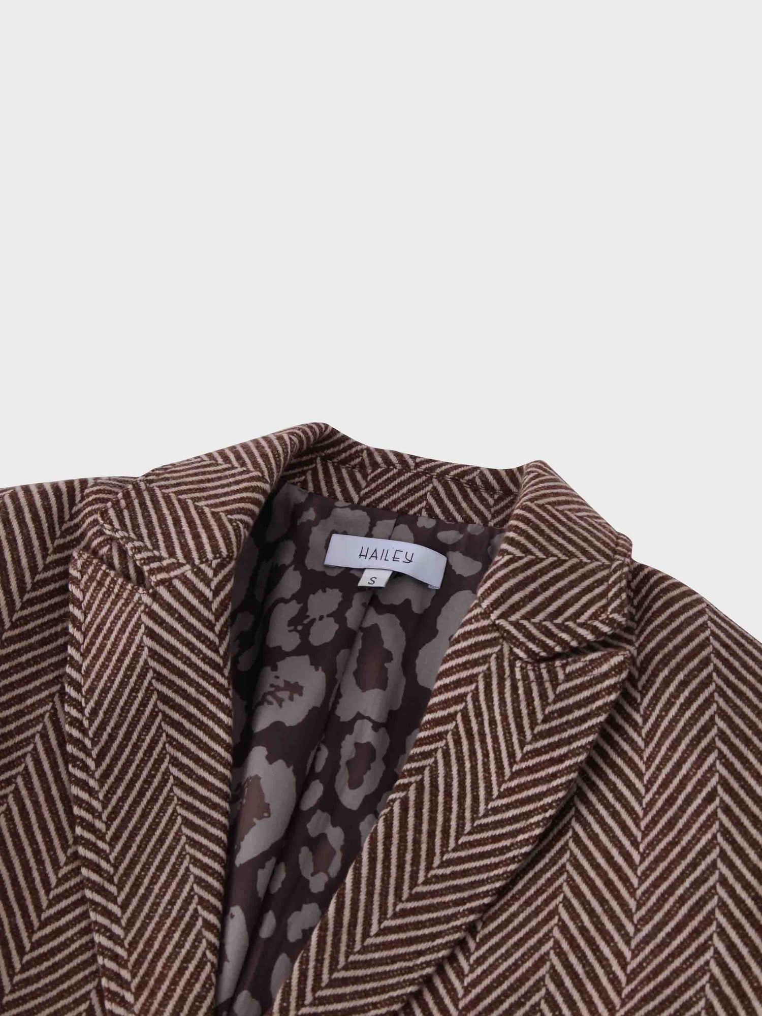 Fitted Blazer-Brown/Cream
