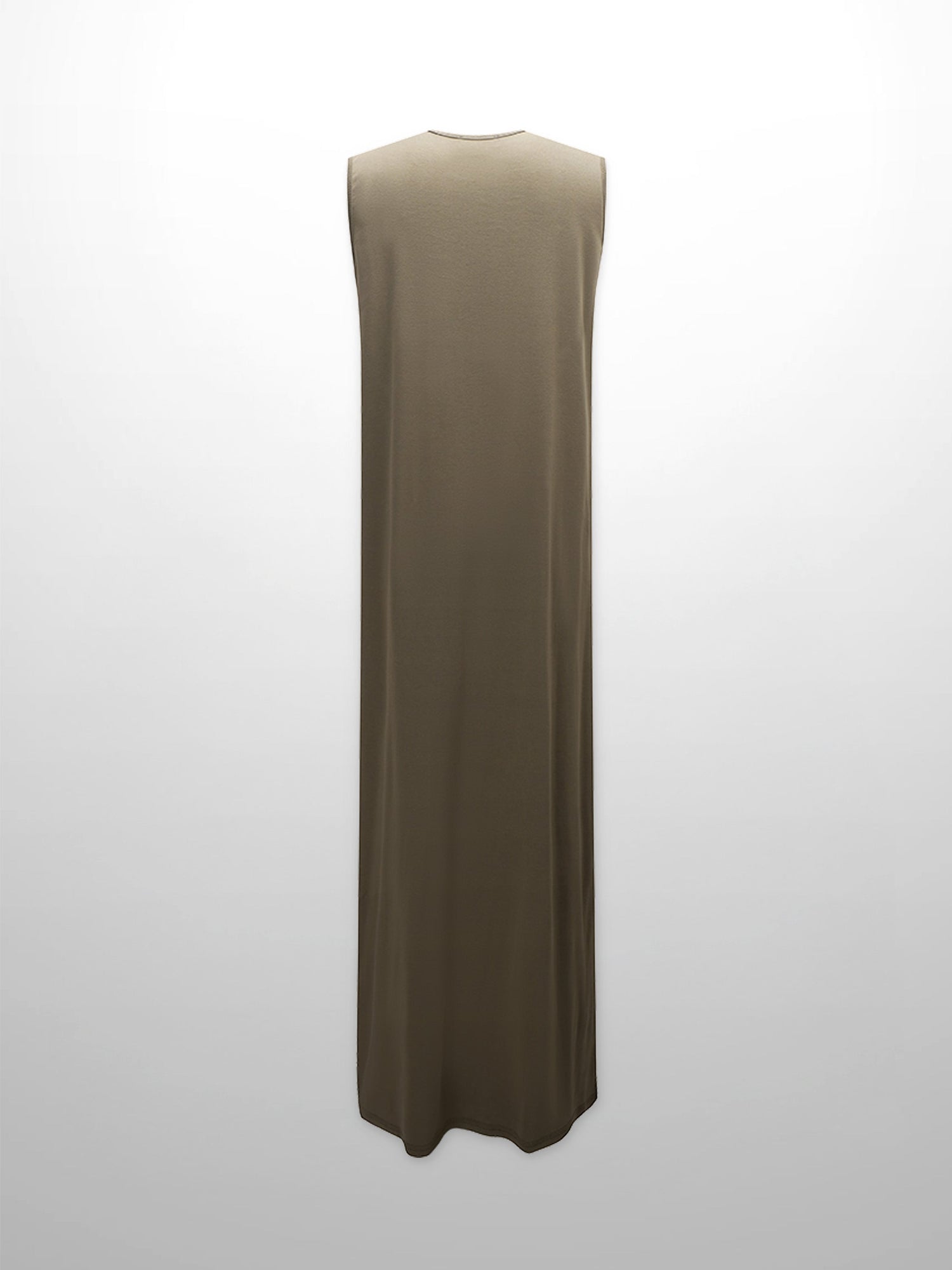 Basic T-Shirt Slip Dress-Olive