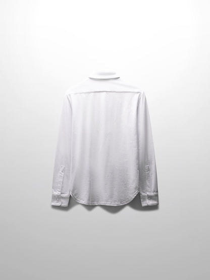Button Down T-Shirt Blouse-White