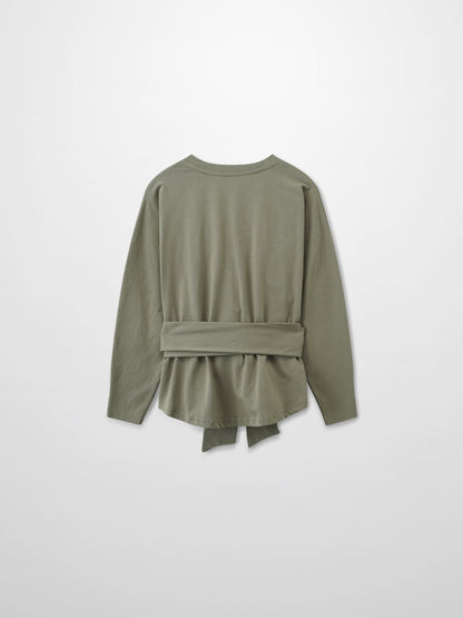 Tie Knot Tee-Sage