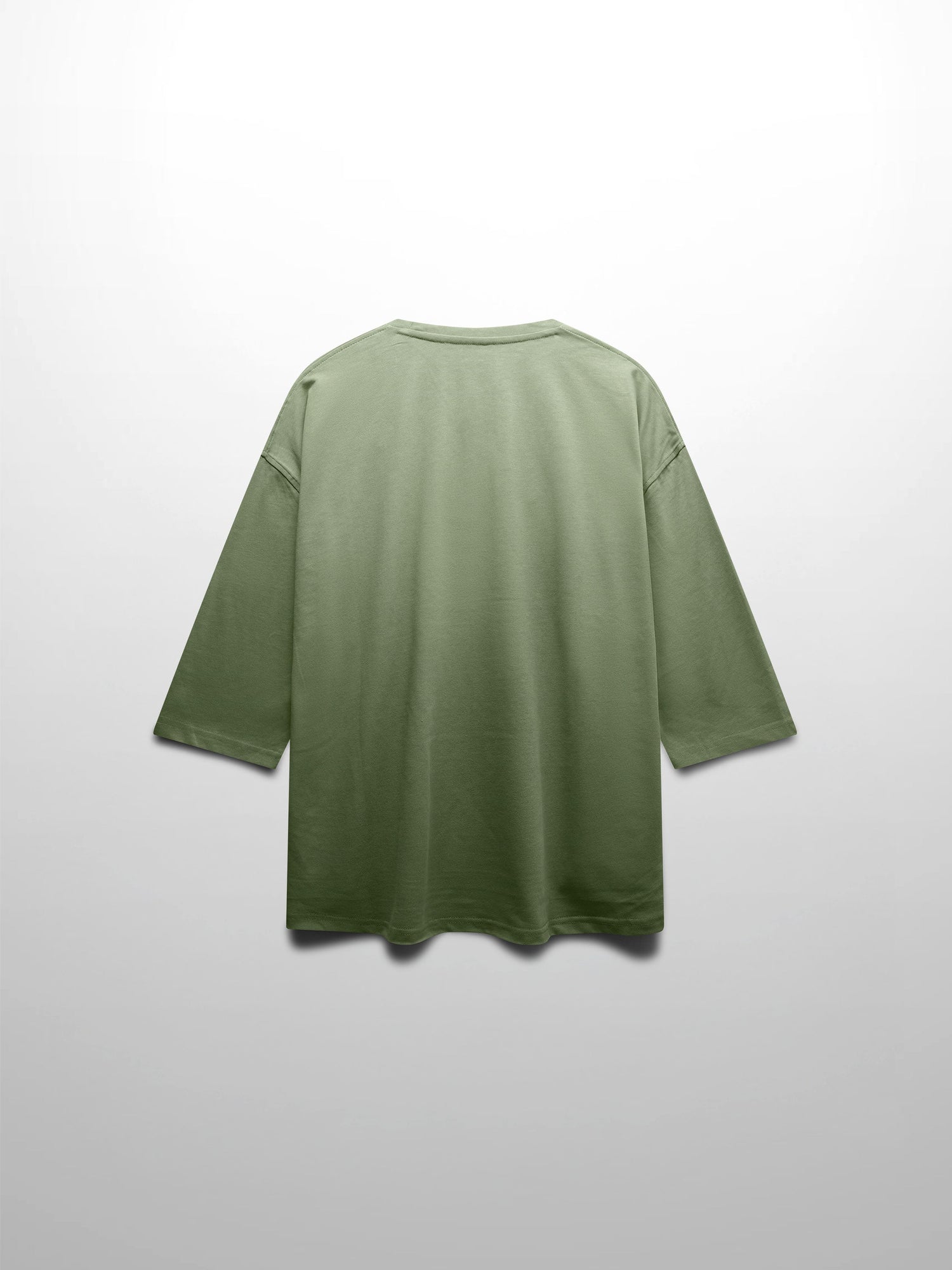 Oversized Boxy 3Q Sleeve Tee-Sage