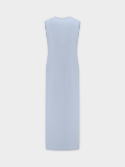 Basic T-Shirt Slip Dress-Light Blue