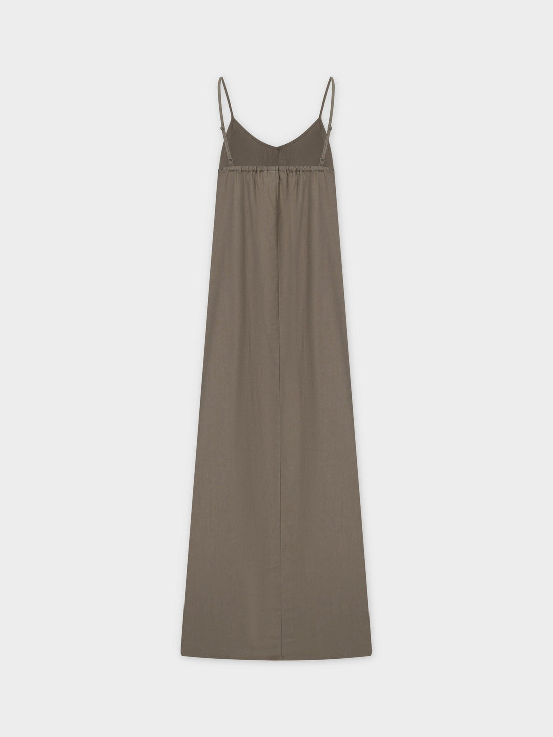 Linen Slip Dress-Olive