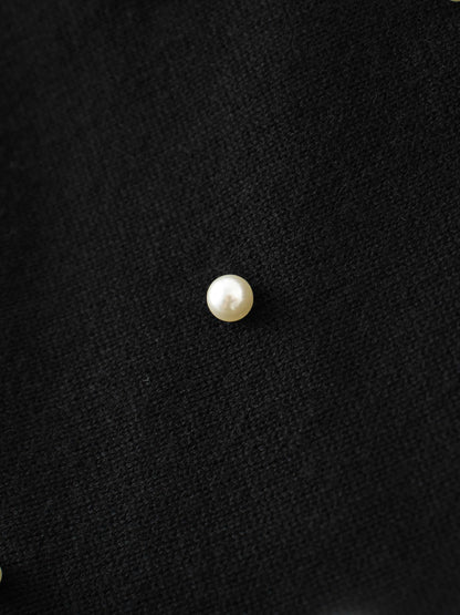 Pearl Embellished Sweater-Black